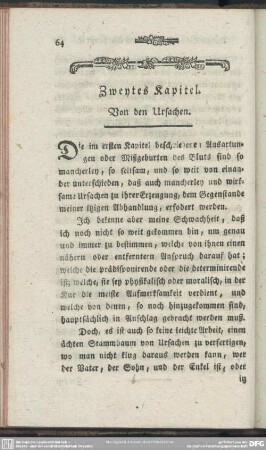 Zweytes Kapitel. Von den Ursachen