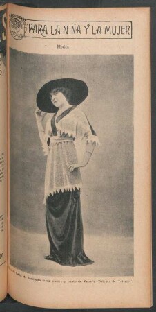 Modas - Traje de tarde, de terciopelo azul marino [... ] - [Fotografía]