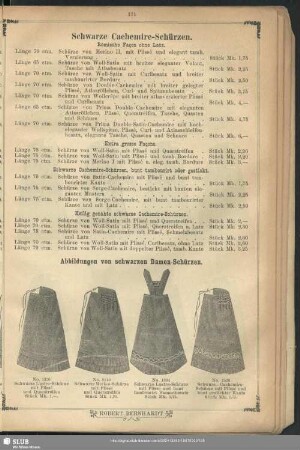 Schwarze Cachemire-Schürzen