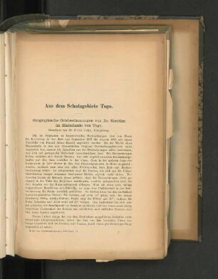 Geographische Ortsbestimmungen von Dr. Kersting im Hinterlande von Togo.