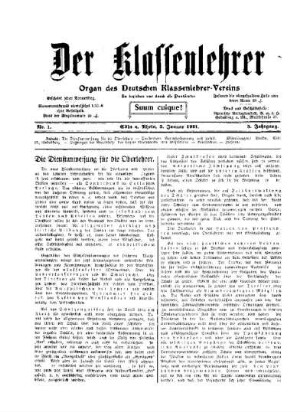 Die Dienstanweisung für die Oberlehrer