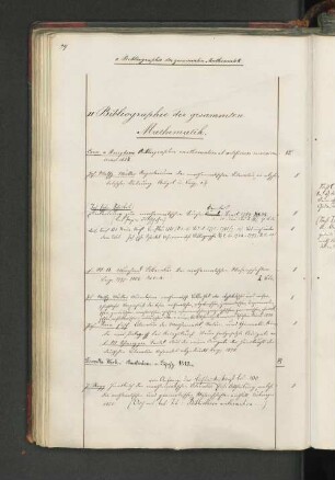 II Bibliographie der gesammten Mathematik.