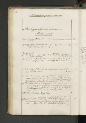 II Bibliographie der gesammten Mathematik.