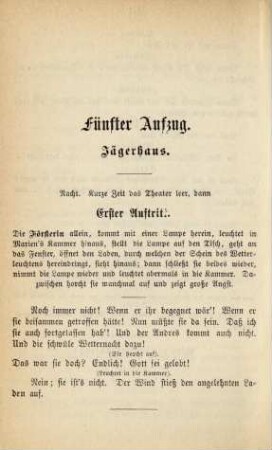 Fünfter Aufzug. Jägerhaus