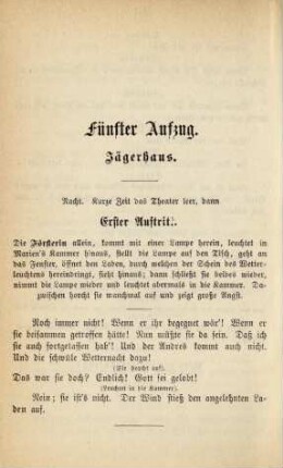 Fünfter Aufzug. Jägerhaus
