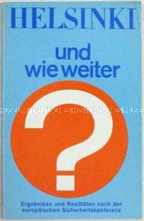 Broschüre zur Konferenz über Sicherheit und Zusammenarbeit in Europa - Sachkonvolut