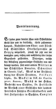 Vorerinnerung