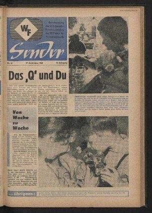 Betriebszeitung 'WF-Sender', Nr.37/1964 (17. September 1964)