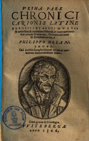 ... pars Chronici Carionis, 1