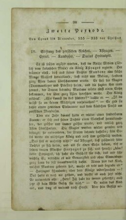 Zweite Periode. Von Cyrus bis Alexander, 555 - 333 vor Christus