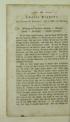 Zweite Periode. Von Cyrus bis Alexander, 555 - 333 vor Christus