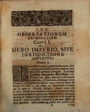 Georgii Adami Struvii JCti, Observationes Criminales De Delictis