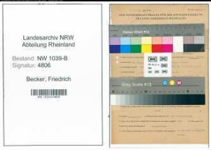 Entnazifizierung Friedrich Becker , geb. 14.01.1891 ()