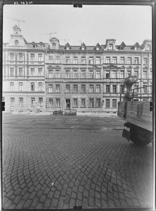 Görlitz-Altstadt, Landeskronstraße. Wohnhäuser. Straßenfront