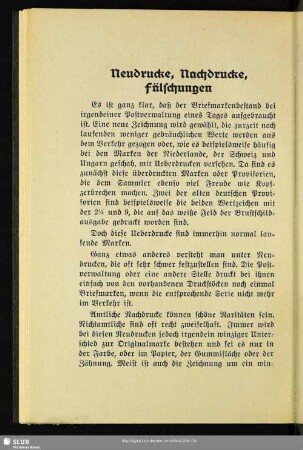 Neudrucke, Nachdrucke, Fälschungen