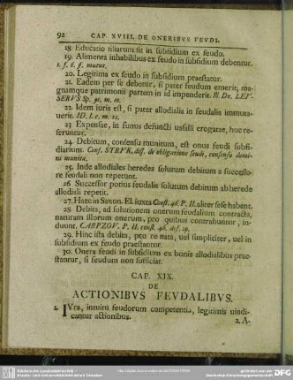 Cap. XIX. De Actionibus Feudalibus