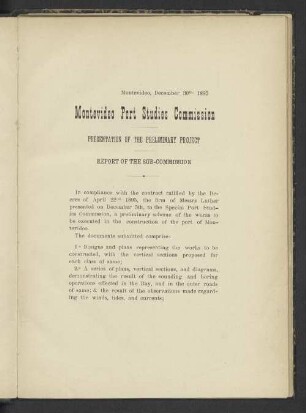 Report of the sub-commission