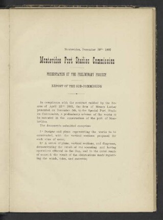 Report of the sub-commission