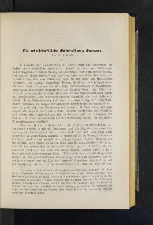 Die wirtschaftliche Entwicklung Samoas.