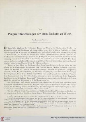 12: Die Pergamentzeichnungen der alten Bauhütte zu Wien