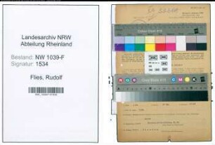Entnazifizierung Rudolf Flies , geb. 24.07.1899 (Landgerichtsrat)