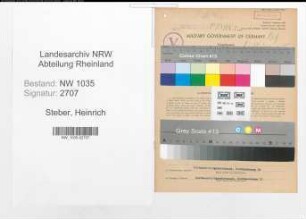 Entnazifizierung Heinrich Steber , geb. 20.09.1899 (Maschinist)
