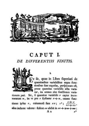 Caput I. De Differentiis Finitis.