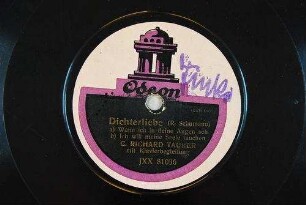 Dichterliebe : Wenn ich in deine Augen seh; Ich will meine Seele tauchen / (R. Schumann)