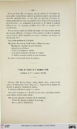 Séance du Comité du 6 décembre 1880