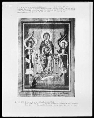 Petrus Comestor, Historia Scholastica — Thronende Madonna, Folio 2verso