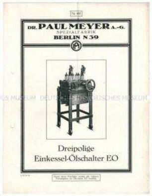 Dreipolige Einkessel-Ölschalter EO