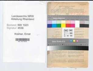 Entnazifizierung Ernst Kraemer , geb. 31.05.1892 (Graveurmeister)