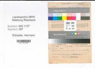 Entnazifizierung Hermann Schaefer , geb. 08.09.1888 (Baumeister)