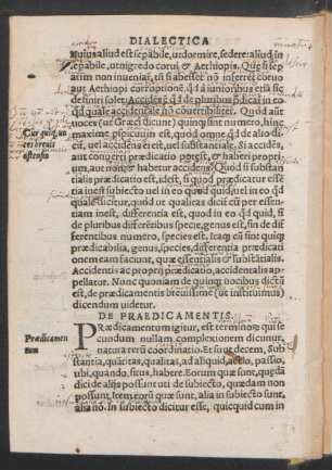 De Praedicamentis.