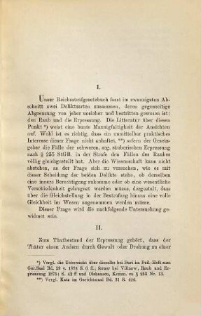 Zur Unterscheidung von Raub und Erpressung