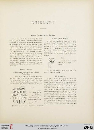 7.1904: Antike Denkmäler in Serbien