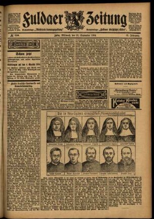 Zweite Ausgabe vom Mittwoch, den 21. September 1904.