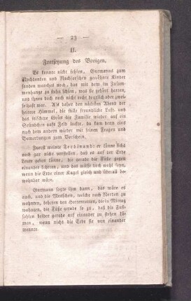 II. Fortsetzung des Vorigen.