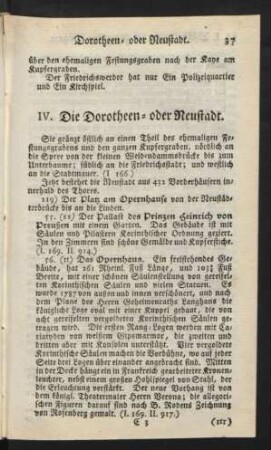 IV. Die Dorotheen- oder Neustadt.