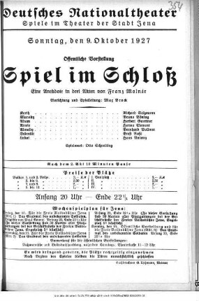 Spiel im Schloß