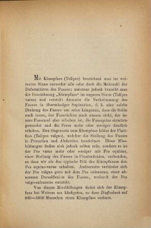 Beitrag zur Behandlung des Klumpfusses