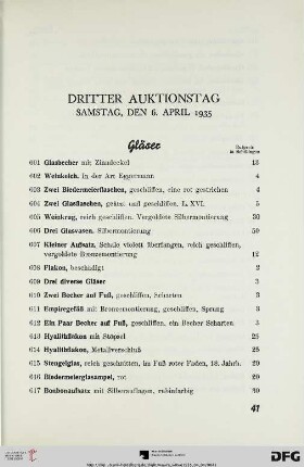 Gläser (Nr. 601-663)