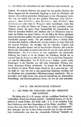 Kap. III. Der Dramatische Vorgang