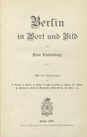 Berlin in Wort und Bild