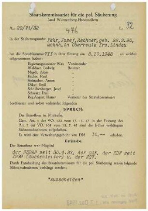Fehr, Josef