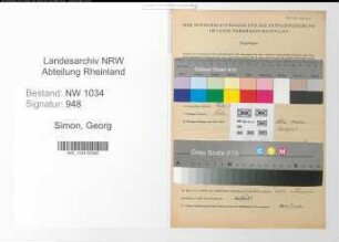Entnazifizierung Georg Simon , geb. 00.00.0000 (Oberst)
