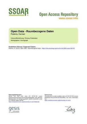 Open Data - Raumbezogene Daten