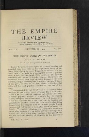 The Front Door of Australia