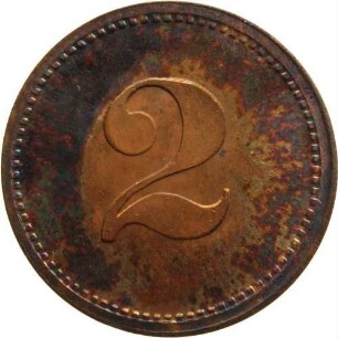 Heidenau - Wertmarke "2 Pfennige" O. H.