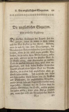 II. Die unglücklichen Ehegatten.